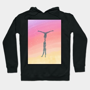 A pair doing a two-to-one handstand Hoodie